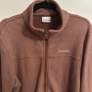 Columbia Men's Pullover 1/4 Zip Sweater Red Rust‎ Size M